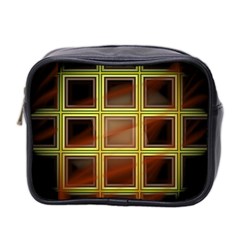 Drawing Of A Color Fractal Window Mini Toiletries Bag 2-side by Amaryn4rt