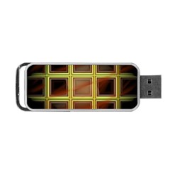 Drawing Of A Color Fractal Window Portable Usb Flash (one Side) by Amaryn4rt