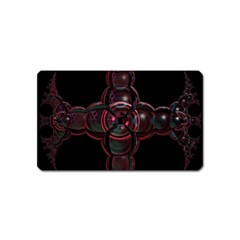 Fractal Red Cross On Black Background Magnet (name Card) by Amaryn4rt