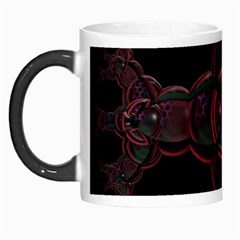 Fractal Red Cross On Black Background Morph Mugs by Amaryn4rt