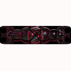 Fractal Red Cross On Black Background Large Bar Mats by Amaryn4rt