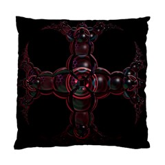 Fractal Red Cross On Black Background Standard Cushion Case (one Side) by Amaryn4rt