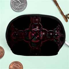 Fractal Red Cross On Black Background Accessory Pouches (medium)  by Amaryn4rt