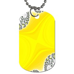 Fractal Abstract Background Dog Tag (one Side) by Amaryn4rt