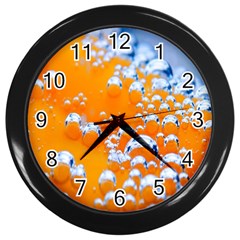 Bubbles Background Wall Clocks (black) by Amaryn4rt