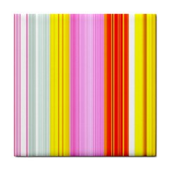 Multi Colored Bright Stripes Striped Background Wallpaper Tile Coasters by Amaryn4rt