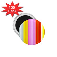 Multi Colored Bright Stripes Striped Background Wallpaper 1 75  Magnets (100 Pack)  by Amaryn4rt