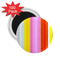 Multi Colored Bright Stripes Striped Background Wallpaper 2 25  Magnets (100 Pack)  by Amaryn4rt