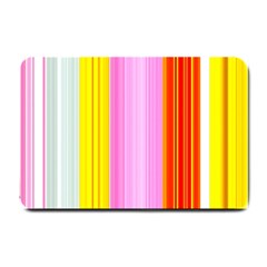 Multi Colored Bright Stripes Striped Background Wallpaper Small Doormat  by Amaryn4rt