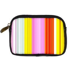 Multi Colored Bright Stripes Striped Background Wallpaper Digital Camera Cases by Amaryn4rt