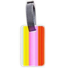 Multi Colored Bright Stripes Striped Background Wallpaper Luggage Tags (one Side)  by Amaryn4rt