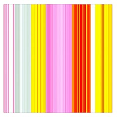 Multi Colored Bright Stripes Striped Background Wallpaper Large Satin Scarf (square) by Amaryn4rt