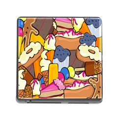 Sweet Stuff Digitally Created Sweet Food Wallpaper Memory Card Reader (square) by Amaryn4rt