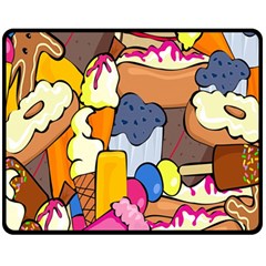 Sweet Stuff Digitally Created Sweet Food Wallpaper Fleece Blanket (medium)  by Amaryn4rt