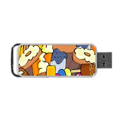 Sweet Stuff Digitally Created Sweet Food Wallpaper Portable Usb Flash (one Side) by Amaryn4rt