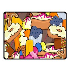 Sweet Stuff Digitally Created Sweet Food Wallpaper Double Sided Fleece Blanket (small)  by Amaryn4rt