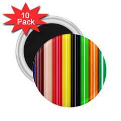 Colorful Striped Background Wallpaper Pattern 2 25  Magnets (10 Pack)  by Amaryn4rt