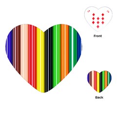 Colorful Striped Background Wallpaper Pattern Playing Cards (heart)  by Amaryn4rt