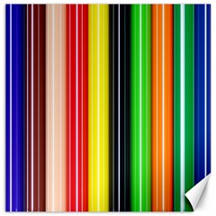 Colorful Striped Background Wallpaper Pattern Canvas 20  X 20   by Amaryn4rt