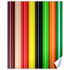 Colorful Striped Background Wallpaper Pattern Canvas 11  X 14   by Amaryn4rt