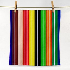 Colorful Striped Background Wallpaper Pattern Face Towel by Amaryn4rt