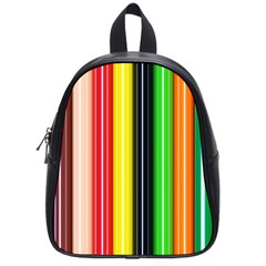 Colorful Striped Background Wallpaper Pattern School Bags (small)  by Amaryn4rt