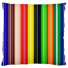 Colorful Striped Background Wallpaper Pattern Large Flano Cushion Case (one Side) by Amaryn4rt