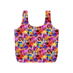 Spring Hearts Bohemian Artwork Full Print Recycle Bags (s)  by KirstenStar