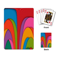 Modern Abstract Colorful Stripes Wallpaper Background Playing Card by Amaryn4rt