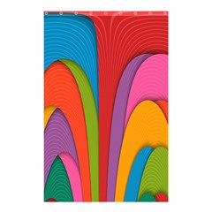 Modern Abstract Colorful Stripes Wallpaper Background Shower Curtain 48  X 72  (small)  by Amaryn4rt