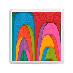 Modern Abstract Colorful Stripes Wallpaper Background Memory Card Reader (square)  by Amaryn4rt