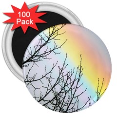 Rainbow Sky Spectrum Rainbow Colors 3  Magnets (100 Pack) by Amaryn4rt