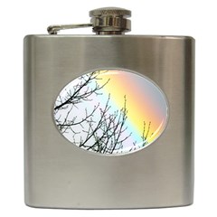 Rainbow Sky Spectrum Rainbow Colors Hip Flask (6 Oz) by Amaryn4rt