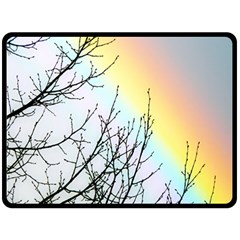 Rainbow Sky Spectrum Rainbow Colors Fleece Blanket (large)  by Amaryn4rt