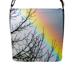 Rainbow Sky Spectrum Rainbow Colors Flap Messenger Bag (l)  by Amaryn4rt