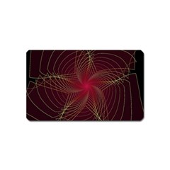 Fractal Red Star Isolated On Black Background Magnet (name Card) by Amaryn4rt