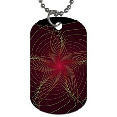 Fractal Red Star Isolated On Black Background Dog Tag (one Side) by Amaryn4rt