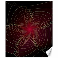 Fractal Red Star Isolated On Black Background Canvas 8  X 10  by Amaryn4rt