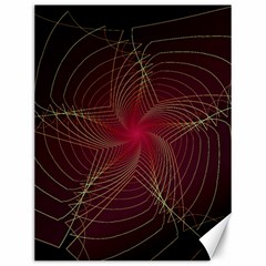 Fractal Red Star Isolated On Black Background Canvas 12  X 16   by Amaryn4rt