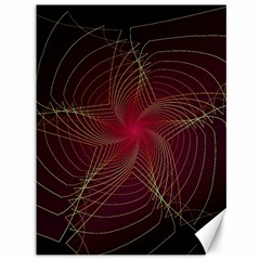 Fractal Red Star Isolated On Black Background Canvas 36  X 48  