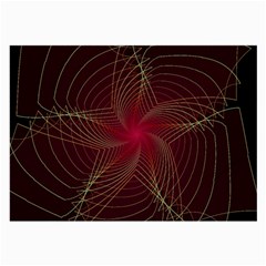 Fractal Red Star Isolated On Black Background Large Glasses Cloth by Amaryn4rt