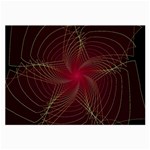 Fractal Red Star Isolated On Black Background Large Glasses Cloth (2-Side) Back