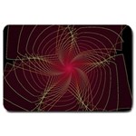 Fractal Red Star Isolated On Black Background Large Doormat  30 x20  Door Mat