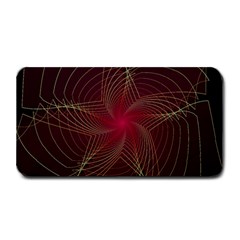 Fractal Red Star Isolated On Black Background Medium Bar Mats by Amaryn4rt