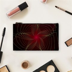 Fractal Red Star Isolated On Black Background Cosmetic Bag (small)  by Amaryn4rt