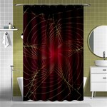 Fractal Red Star Isolated On Black Background Shower Curtain 48  x 72  (Small)  Curtain(48  X 72 ) - 42.18 x64.8  Curtain(48  X 72 )