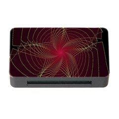 Fractal Red Star Isolated On Black Background Memory Card Reader With Cf by Amaryn4rt