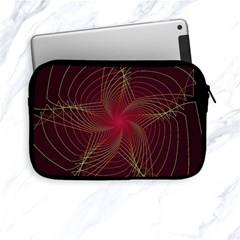 Fractal Red Star Isolated On Black Background Apple Ipad Mini Zipper Cases by Amaryn4rt