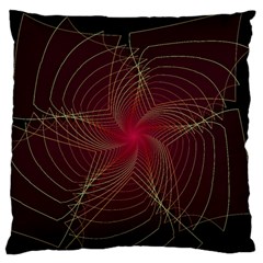 Fractal Red Star Isolated On Black Background Standard Flano Cushion Case (two Sides) by Amaryn4rt