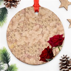 Retro Background Scrapbooking Paper Ornament (round) by Amaryn4rt